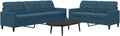 Sofa, KKgypkn, Niebieski, aksamit
