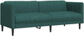 vidaXL, Sofa, 193 x 76,5 x 74,5 cm, Zielony, lite drewno, 3-osobowa