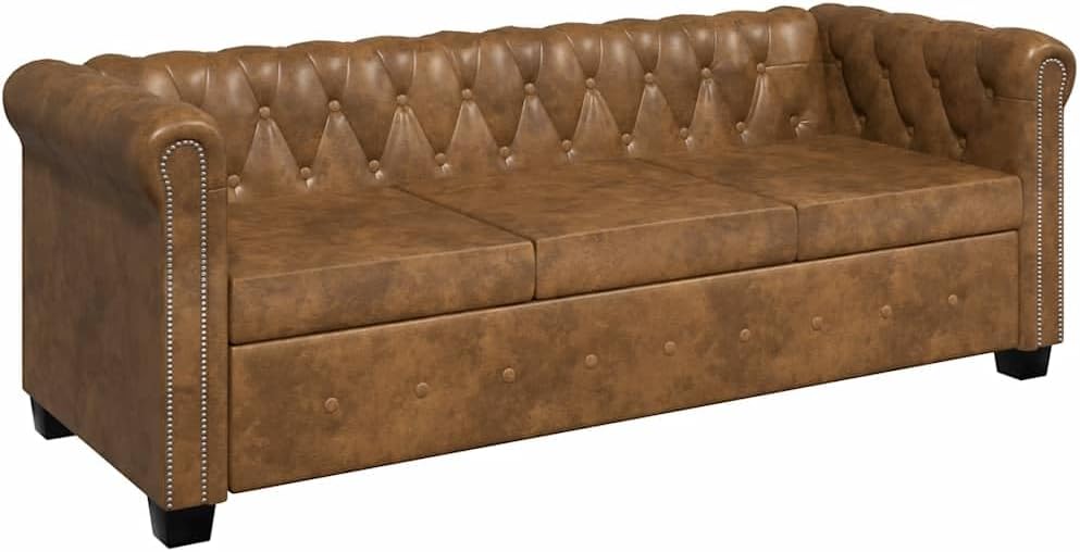 Sofa, vidaXL, Brązowy