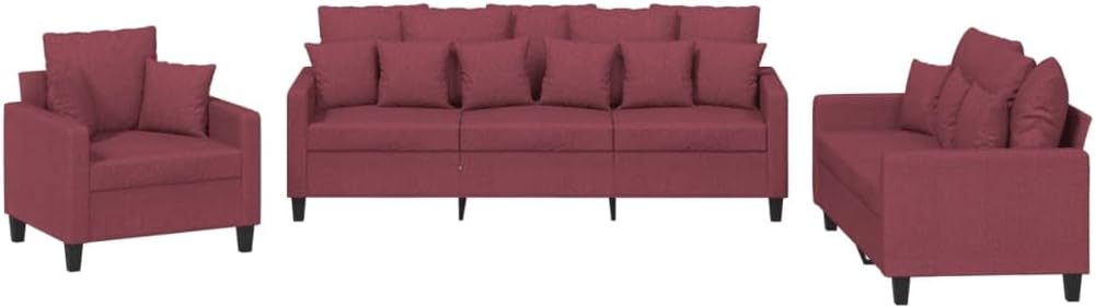 Sofa, vidaXL, 78 x 77 x 80 cm, Czerwony, metal, 2-osobowa