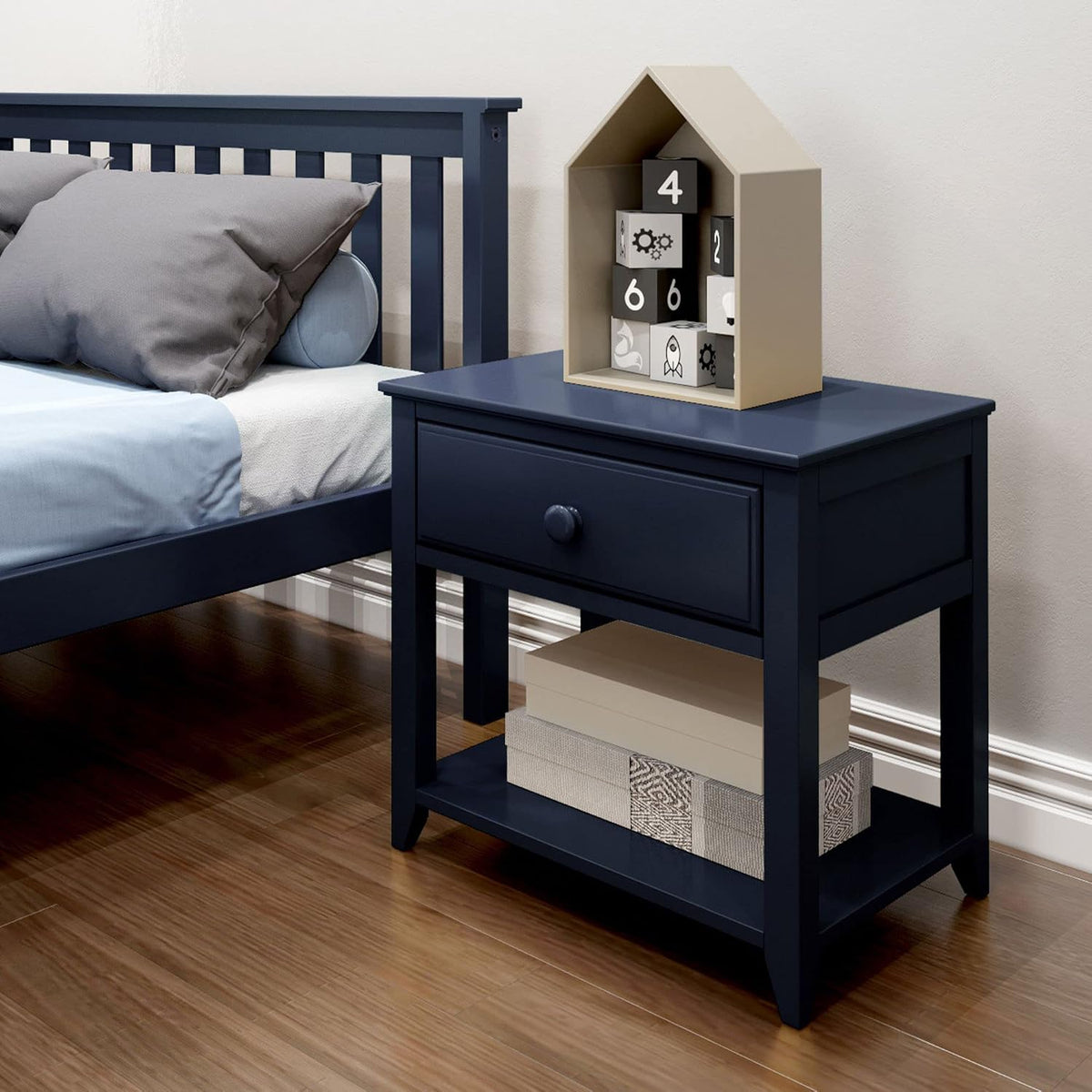 Stoliki nocne, Max & Lily, 5 x 63 x 63 cm, Niebieski, metal