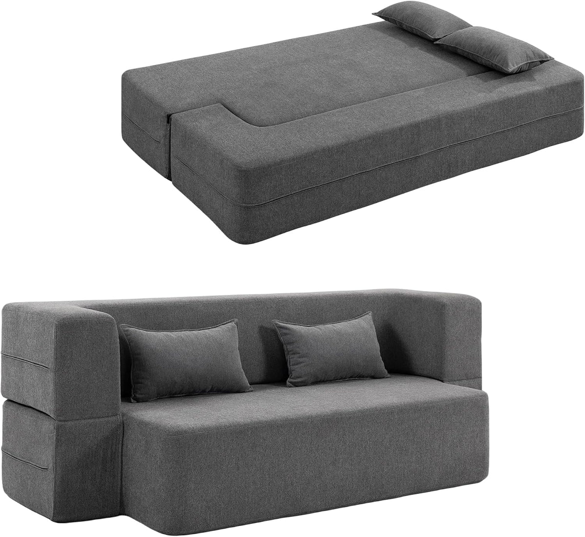 Sofa, HOMCOM, 360 kg, 203 cm, Szary