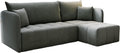 KP-Meble, Sofa, 200 x 140 cm, Szary, aksamit, funkcja spania