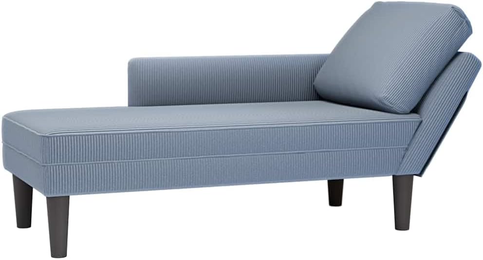 Szezlong, RMIHSJG, 132 x 56 x 70 cm, Niebieski, sztruks