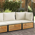 Sofa, GeenYuu, 136 x 68 x 64 cm, Brązowy/Beżowy, stal malowana proszkowo, 2-osobowa, modułowa konstrukcja, odporność na warunki atmosferyczne