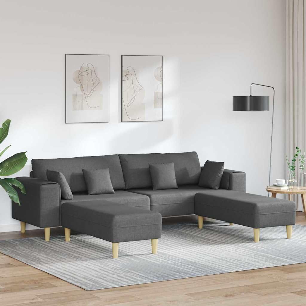 Sofa, Tonture, 250 cm, Szary, 4-osobowa