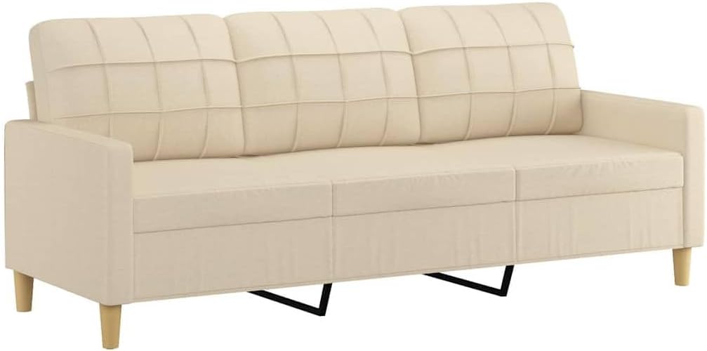 Sofa, Jkghdrt, 180 cm, Beżowy, metal, 3-osobowa