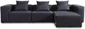 Sofa narożna, Home Deluxe, 327 x 70 x 207 cm, Antracytowy, modułowa konstrukcja