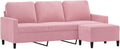Sofa, vidaXL, 180 cm, Różowy, aksamit, 3-osobowa