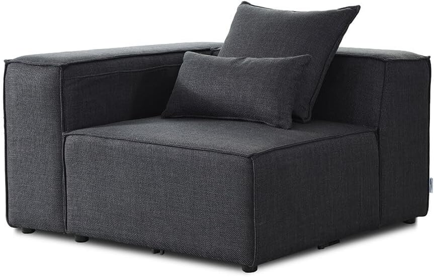 Sofa narożna, Home Deluxe, 120 x 70 x 120 cm, Antracytowy, modułowa konstrukcja