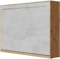 Łóżko z materacem, SMARTBett, 140 cm, Brązowy, składana konstrukcja