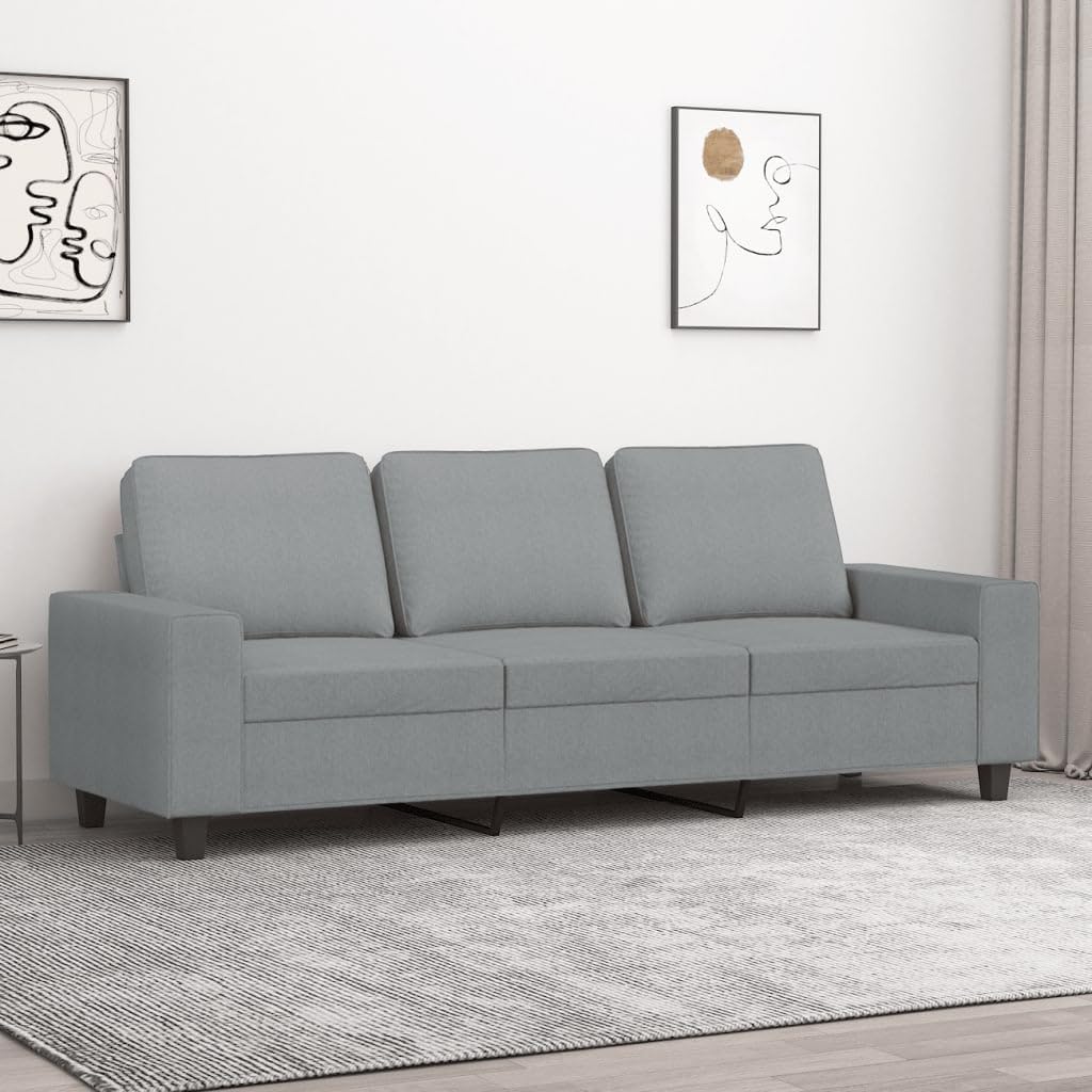 Sofa, LoogCape, 180 cm, Szary, metal, 3-osobowa