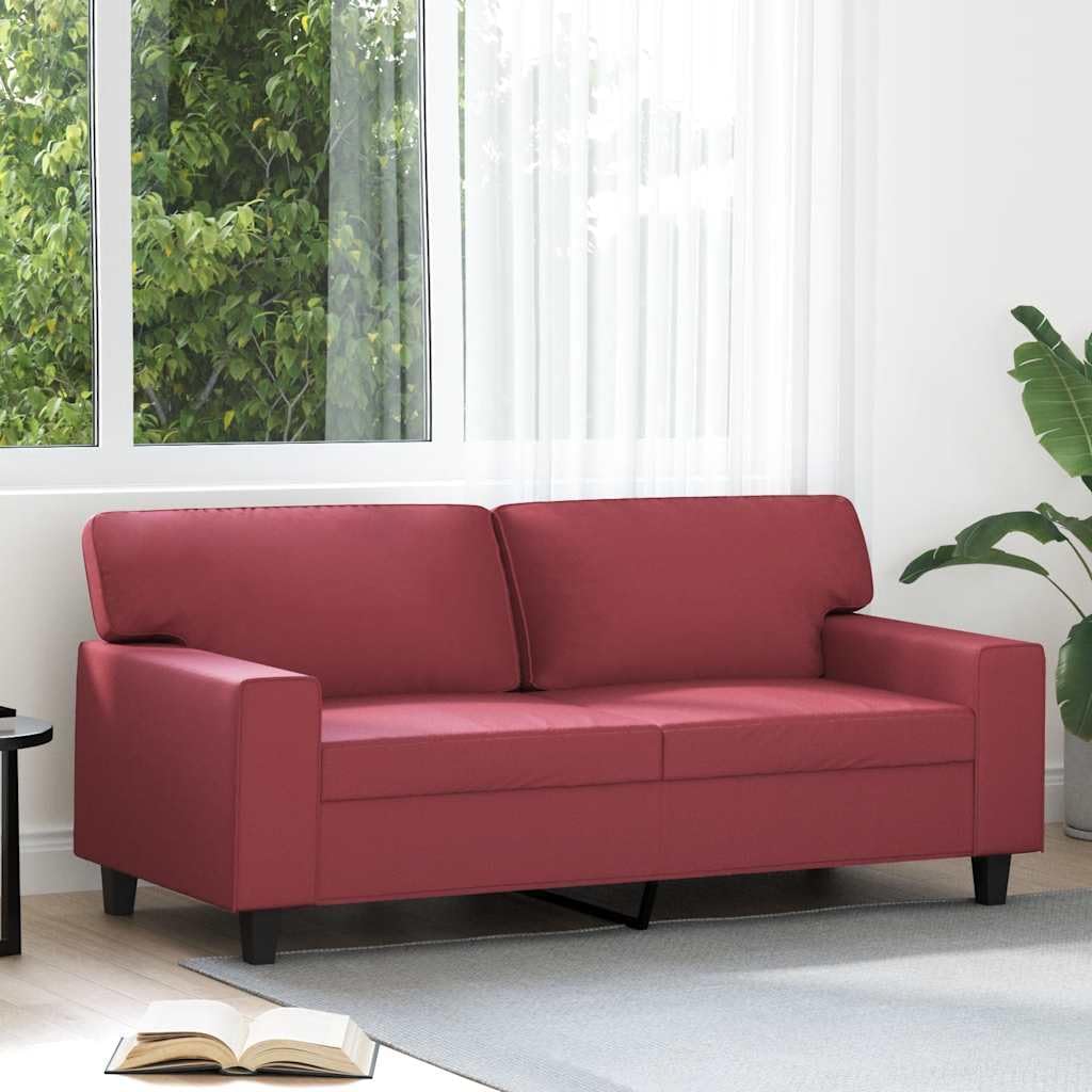 Sofa, Keeushr, 140 cm, Czerwony, metal, 2-osobowa