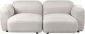 Sofa, Beliani, Szary/Biały, 3-osobowa, modułowa konstrukcja