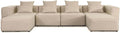 Sofa narożna, Home Deluxe, 414 x 70 x 207 cm, Beżowy, modułowa konstrukcja