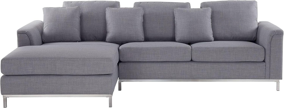 Sofa, Beliani, 230x67 cm, Szary, metal