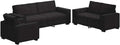 Sofa, vidaXL, 99 x 78 x 84 cm, Czarny, lite drewno, 2-osobowa