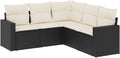 vidaXL, Sofa, 62 x 62 x 69 cm, Czarny, polirattan, miejsce do przechowywania, modułowa konstrukcja