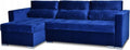 Sofa narożna, Family Meble, Niebieski, lite drewno, funkcja spania