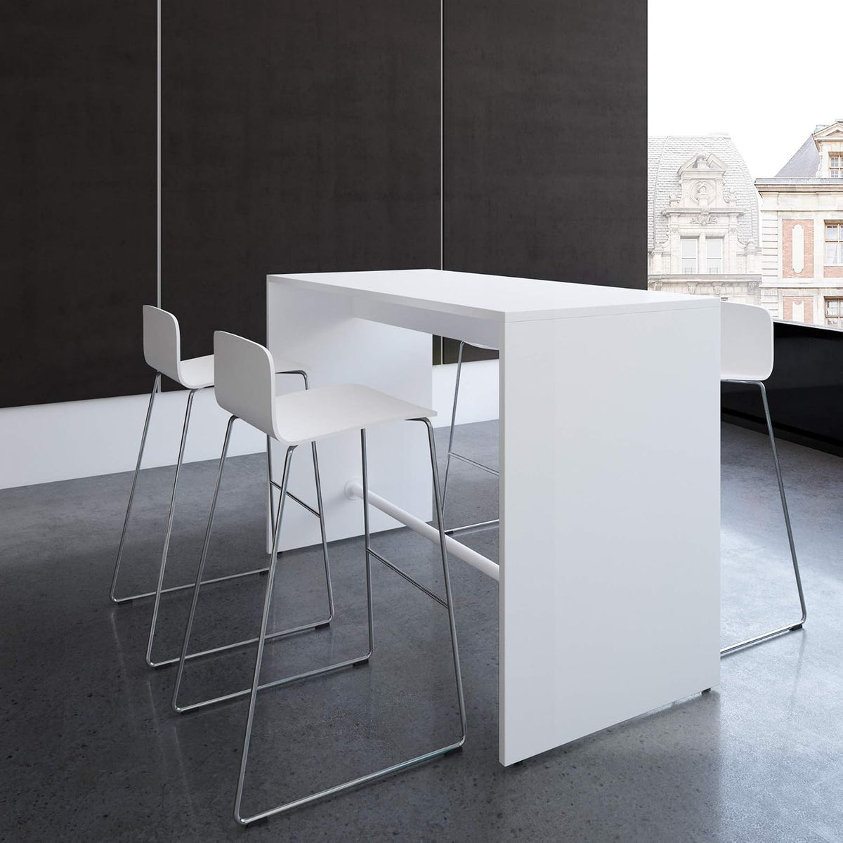 Stoliki barowe, Weber Büro, 160 x 70 cm, Czarny/Szary, metal