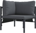 Sofa narożna, zylophax, 80 x 80 x 71 cm, Antracytowy, metal, modułowa konstrukcja, odporność na warunki atmosferyczne