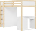 Rama łóżka, Generisch, 90 x 200 cm, 120 kg, Biały/Beżowy, MDF, modułowa konstrukcja