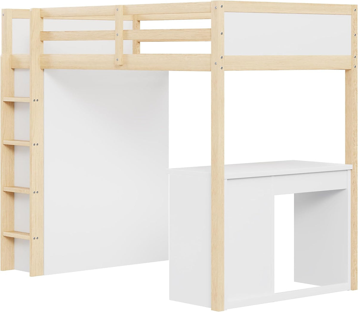 Rama łóżka, Generisch, 90 x 200 cm, 120 kg, Biały/Beżowy, MDF, modułowa konstrukcja