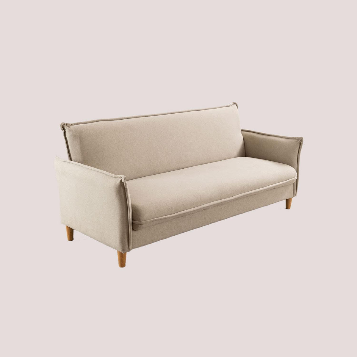 SKLUM, Sofa, 86 cm, Biały/Beżowy, 2-osobowa
