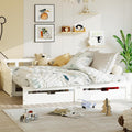 FEEOHOME, Sofa, 180 x 200 cm, Beżowy/Szary, lite drewno, miejsce do przechowywania, 2 szuflad