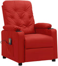 Fotel, vidaXL, 78,5 x 93 x 96,5 cm, 5 V, Czerwony, metal, regulowane oparcie, USB, pilot zdalnego sterowania