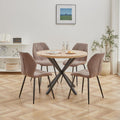 Zestaw mebli do jadalni, DEYARNA HOME, 100 x 76,5 cm, Brązowy, MDF
