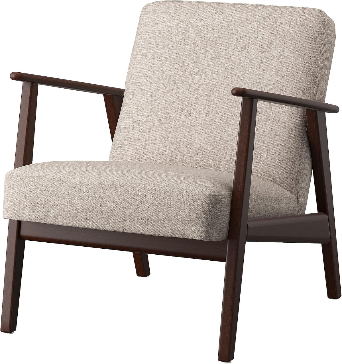 Fotel, Ikea, 46 cm, Beżowy/Szary, składana konstrukcja