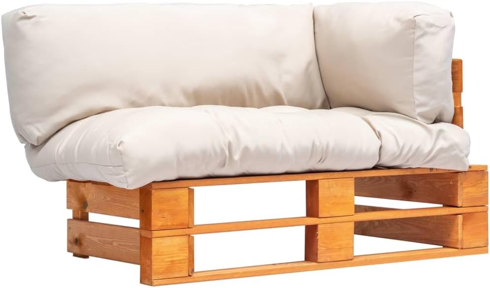 GeenYuu, Sofa, 100 cm, Biały/Beżowy, 2-osobowa, modułowa konstrukcja, odporność na warunki atmosferyczne