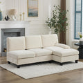 Sofa narożna, YAIXBNG, 194 x 118 x 81 cm, Beżowy, 3-osobowa, funkcja spania