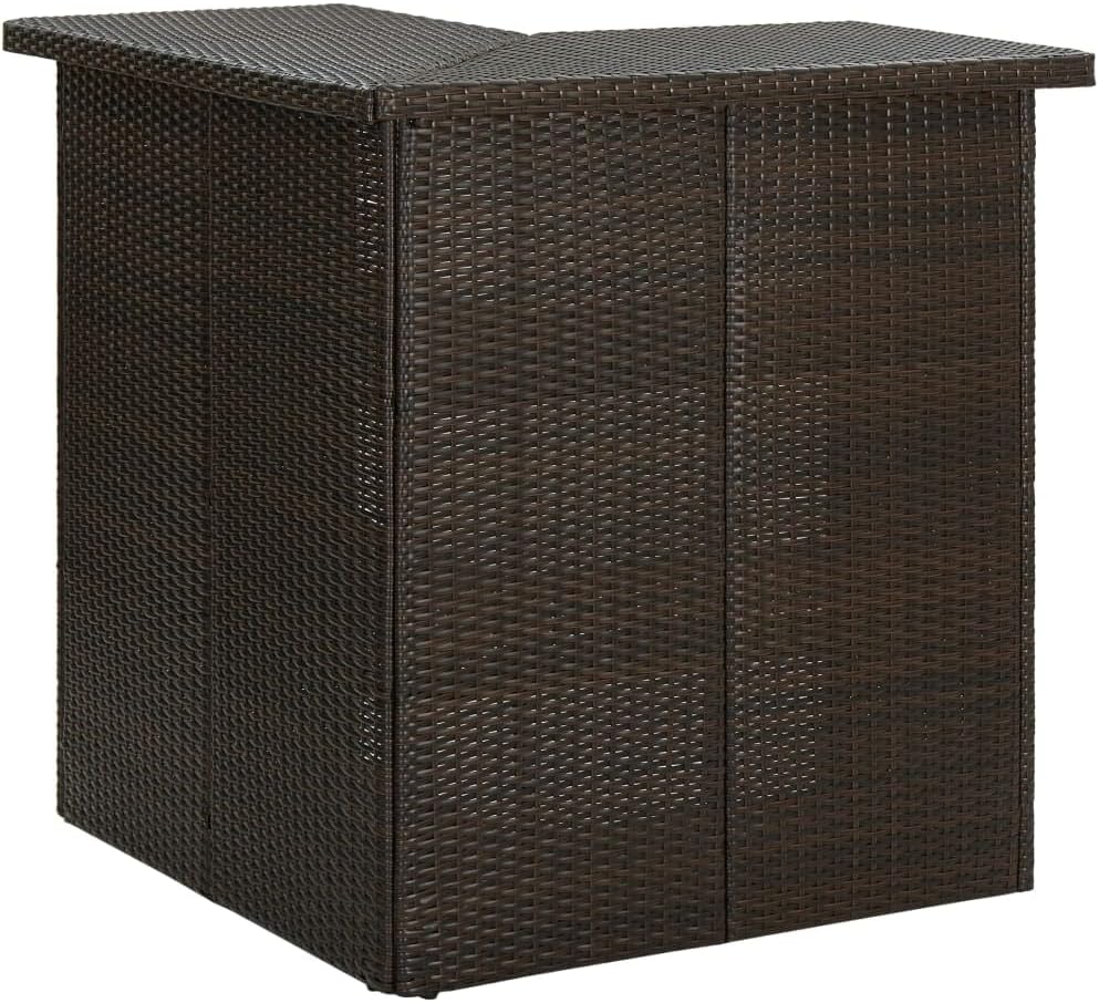 Rama łóżka, PHGTYUK, 100 x 50 x 105 cm, Brązowy, polirattan, miejsce do przechowywania, odporność na warunki atmosferyczne