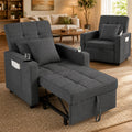 Sofa, Makika, 3 W, 150 kg, 90 x 75 x 95 cm, Szary, funkcja spania, regulowane oparcie, 3 w 1