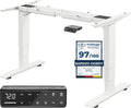 Biurko, MAIDeSITe, 125 cm, 45 dB, Biały/Szary, USB, praca bezprzewodowa