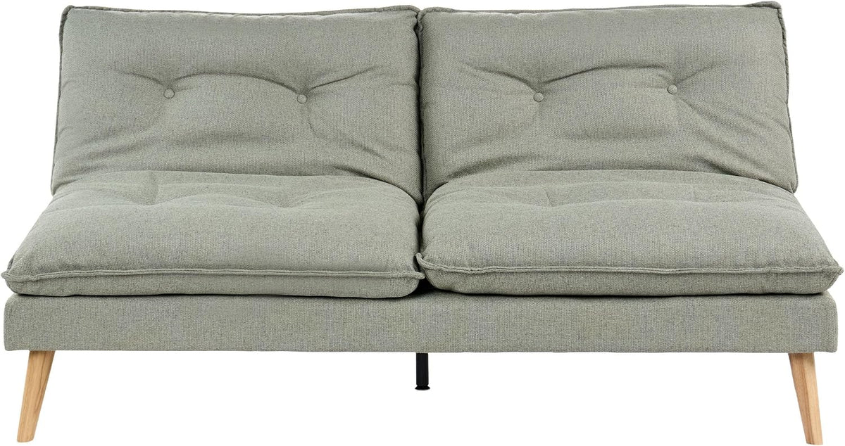 Sofa rozkładana, Beliani, 184x52 cm, Zielony, 3-osobowa, funkcja spania, miejsce do przechowywania