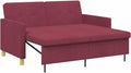 Sofa, vidaXL, 154 x 94,5 x 80,5 cm, Czerwony, materiał drewnopochodny, 2-osobowa, regulowane oparcie, składana konstrukcja