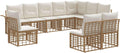 vidaXL, Sofa, 70,5 x 62 x 70 cm, 45 l, Beżowy/Biały, polirattan, odporność na warunki atmosferyczne