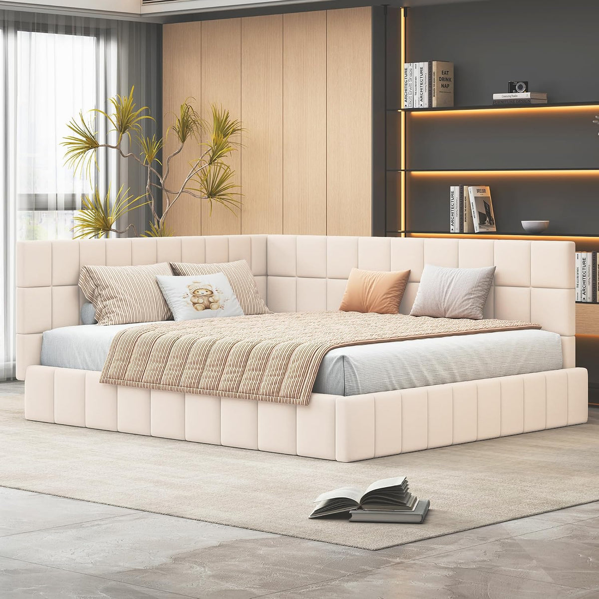 Sofa, YESGIGA, 160x200 cm, Beżowy