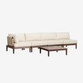 Sofa, SKLUM, Biały/Beżowy, modułowa konstrukcja
