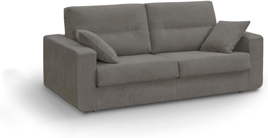 MUEBLIX.COM, Sofa, 190 x 135 x 11 cm, Antracytowy, metal, 2-osobowa