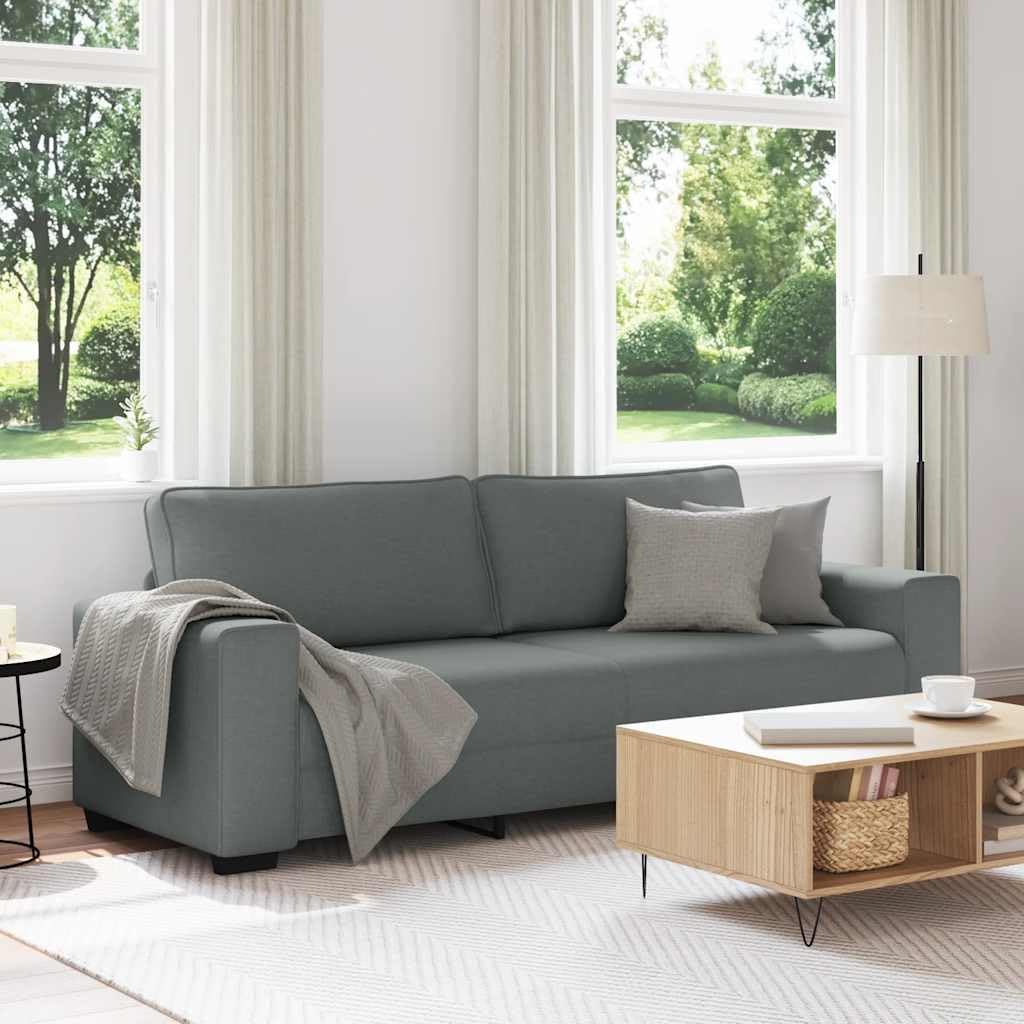 RMIHSJG, Sofa, 180 cm, Szary, lite drewno, 3-osobowa