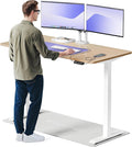 Biurko, Desktronic, 160 x 80 cm, Biały/Niebieski, metal, regulowana wysokość, USB