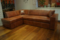 Sofa narożna, Quattro Meble, 245 x 164 cm, Brązowy/Żółty