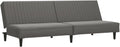 Sofa, pokgdf, 200 x 84,5 x 69 cm, 2 W, Szary/Czarny, 2-osobowa, składana konstrukcja, 2 w 1