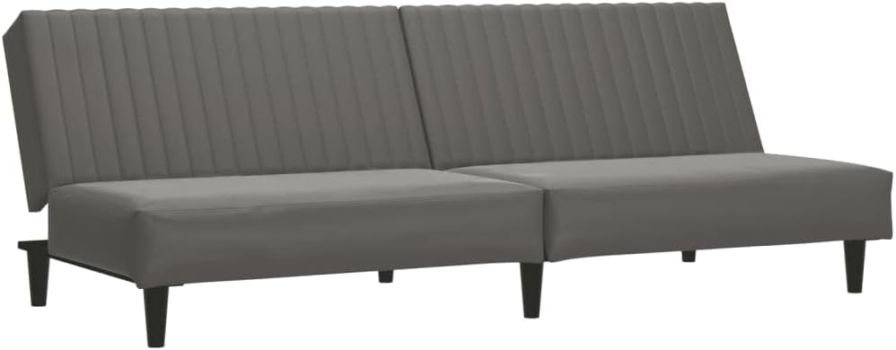 Sofa, pokgdf, 200 x 84,5 x 69 cm, 2 W, Szary/Czarny, 2-osobowa, składana konstrukcja, 2 w 1