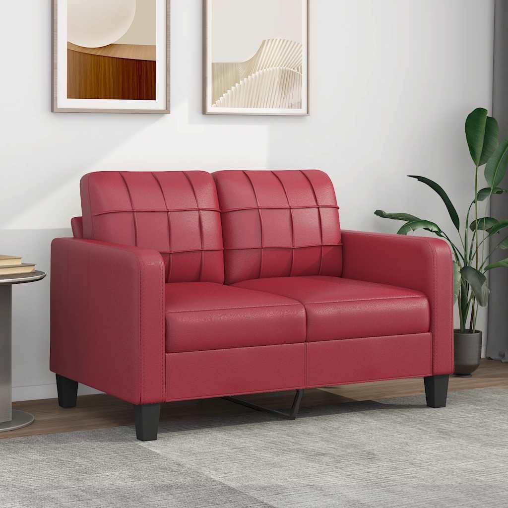 Sofa, Keeushr, 120 cm, Czerwony, metal, 2-osobowa