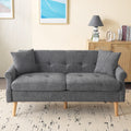 Sofa, SOFTWEARY, Szary, materiał drewnopochodny, 2-osobowa